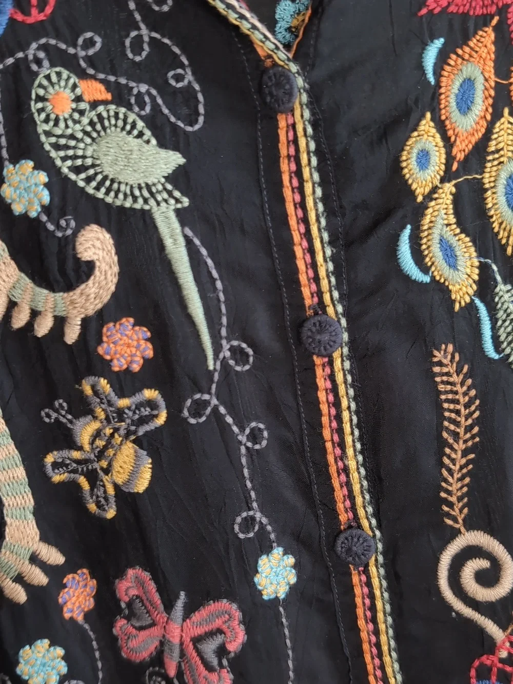 Johnny Was Zodea Blouse-Rio, Boho Pullover with Buttons - Picture 8 of 9